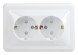 Розетка силов. IEK Вега ERV24-K01-16-DM 2розет. двойн. скрыт. зазем. штор. крыш. IP20 белый (упак.:1шт)