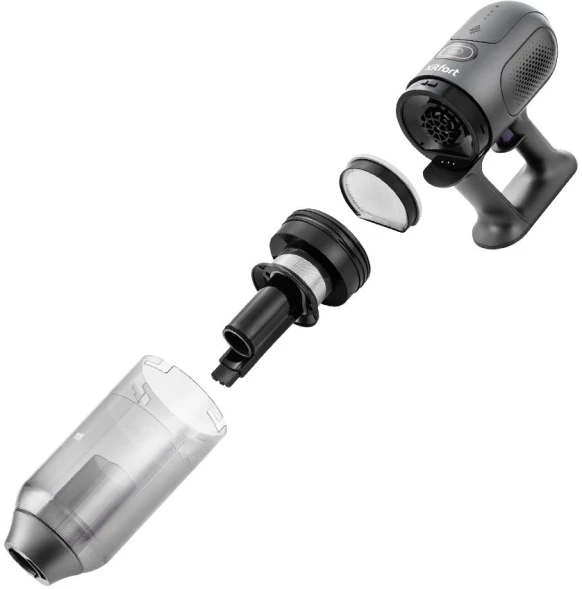 Пылесос ручной Kitfort КТ-5122 250Вт черный/фиолетовый