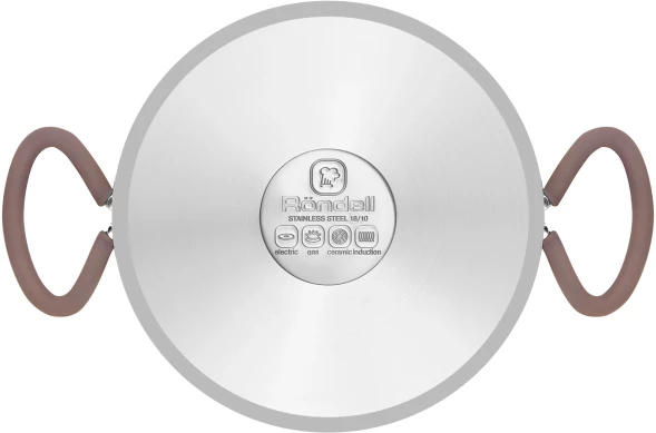 Кастрюля Rondell Etery RDS-1600 5.1л. d=24см (с крышкой) стальной