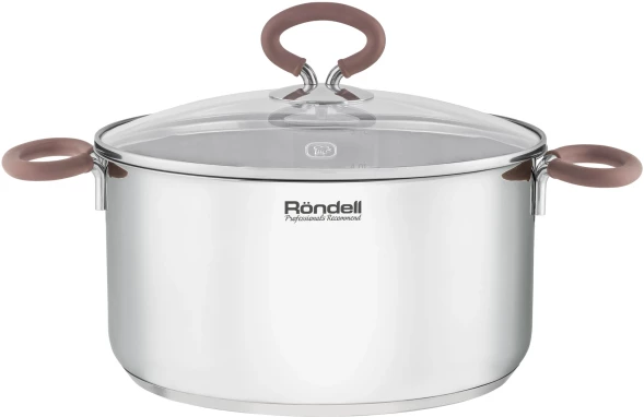 Кастрюля Rondell Etery RDS-1600 5.1л. d=24см (с крышкой) стальной