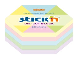 Блок самоклеящийся бумажный Stick`n 21826 61x70мм 250лист. пастель ассорти &amp;quot;гексагон&amp;quot;