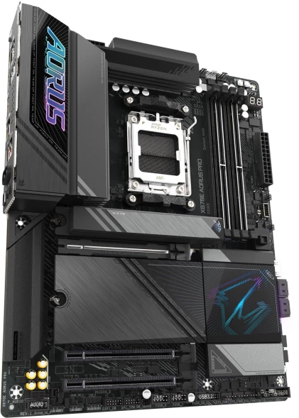 Материнская плата Gigabyte X870E AORUS PRO SocketAM5 AMD X870 4xDDR5 ATX AC`97 8ch(7.1) 2.5Gg RAID+HDMI