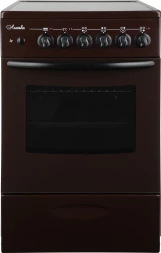 Плита Электрическая Лысьва EF4004MK00 коричневый стеклокерамика (без крышки)