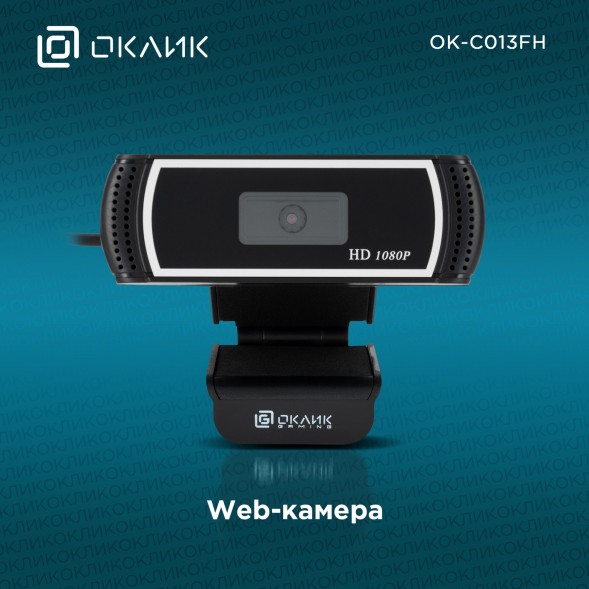 Камера Web Оклик OK-C013FH черный 2Mpix (1920x1080) USB2.0 с микрофоном