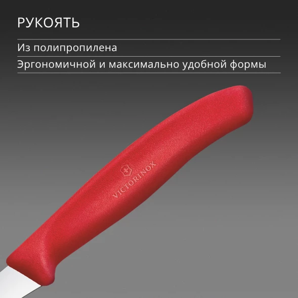 Нож кухонный Victorinox Swiss Classic (6.7501.C1) стальной универсальный для формовки лезв.60мм прямая заточка красный