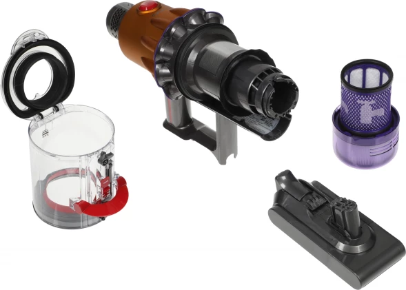 Пылесос Dyson SV46 V12 Detect Slim Absolute 545Вт серебристый/желтый