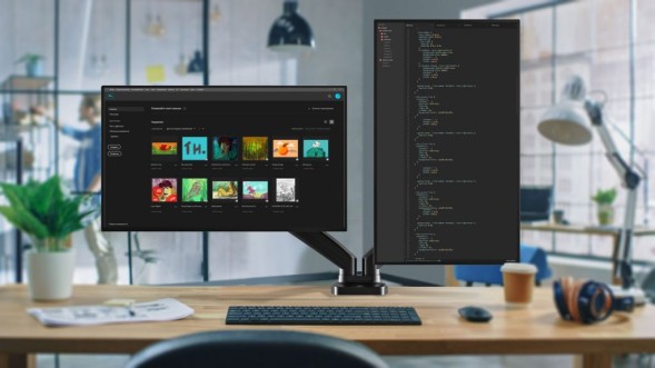 Кронштейн для мониторов Onkron G160 черный 13&amp;quot;-32&amp;quot; макс.16кг настольный поворот и наклон верт.перемещ.