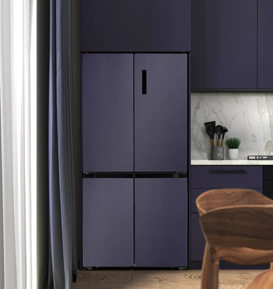 Холодильник Lex LCD450BMID 3-хкамерн. синий металлик/черный инвертер