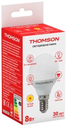 Лампа светодиодная Thomson TH-B2033 8Вт цок.:E14 шар 220B 3000K св.свеч.бел.теп. Globe