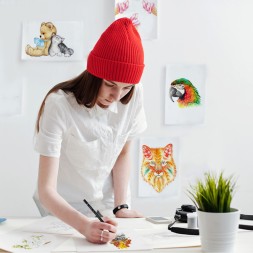 Карандаши цв. Deli 6565 акварель. кругл. липа цветной корпус 24цв. мет.кор.