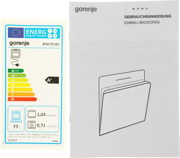 Духовой шкаф Электрический Gorenje BPS6737E14BG черный