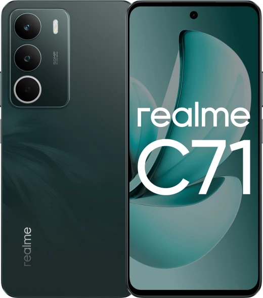 Смартфон Realme RMX5303 C71 256Gb 8Gb зеленый моноблок 3G 4G 2Sim 6.67&amp;quot; 720x1604 Android 15 50Mpix 802.11 a/b/g/n/ac NFC GPS GSM900/1800 GSM1900 FM