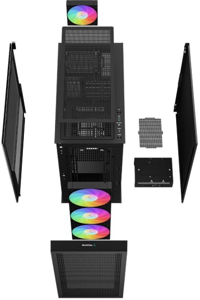 Корпус Deepcool CH560 черный без БП ATX 8x120mm 3x140mm 1xUSB3.0 audio bott PSU