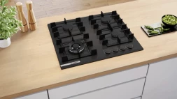 Газовая варочная поверхность Bosch PNK6B6P40R черный