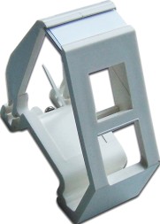 Рамка Lanmaster LAN-DRF-1OK-WH наклонная 1xKeystone белый