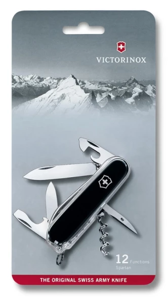 Нож перочинный Victorinox Spartan (1.3603.3B1) 91мм 12функц. черный блистер