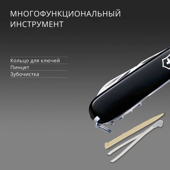 Нож перочинный Victorinox Spartan (1.3603.3B1) 91мм 12функц. черный блистер