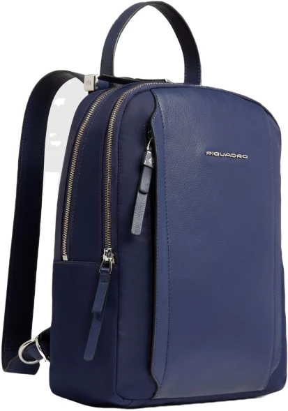 Рюкзак женский Piquadro Lyra CA5566W92T/BLU темно-синий нейлон/натур.кожа