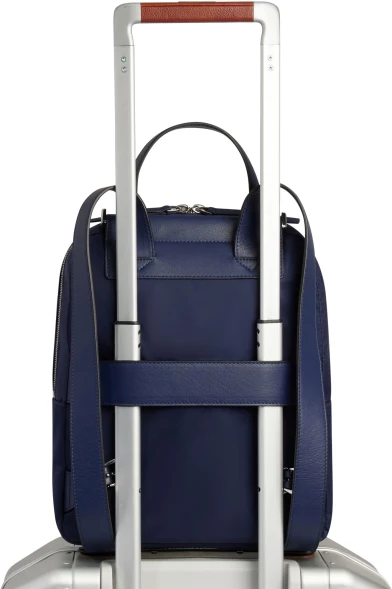 Рюкзак женский Piquadro Lyra CA5566W92T/BLU темно-синий нейлон/натур.кожа