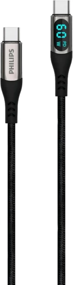 Кабель Philips DLC9060 USB Type-C (m)-USB Type-C (m) 1.2м черный коробка (упак.:1шт)