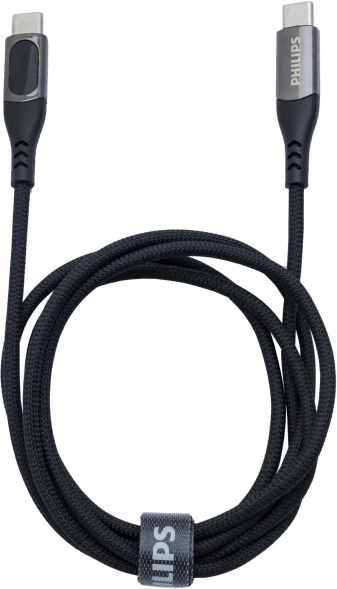 Кабель Philips DLC9060 USB Type-C (m)-USB Type-C (m) 1.2м черный коробка (упак.:1шт)