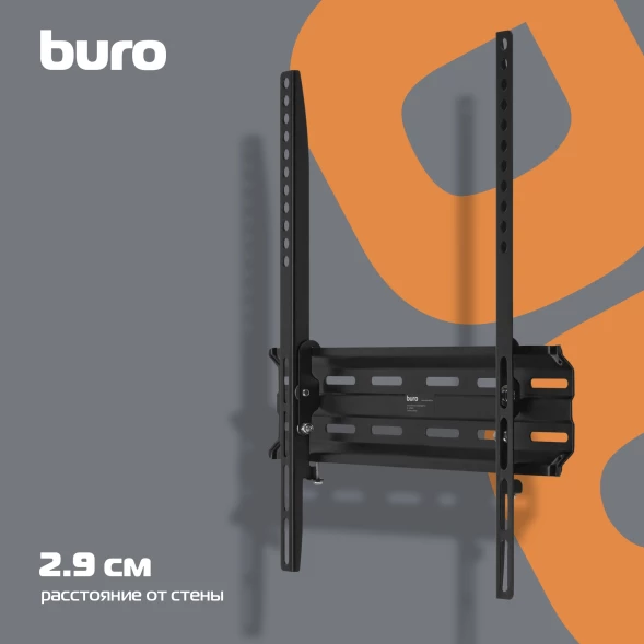 Кронштейн для телевизора Buro TL3 черный 32&amp;quot;-65&amp;quot; макс.35кг настенный наклон