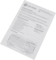 Клавиатура Оклик 700G Dynasty черный USB Multimedia for gamer LED