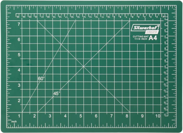 Подкладка для резки Silwerhof Create A4 210x297мм пластик зеленый
