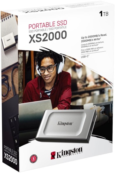 Накопитель SSD Kingston USB 3.2 1TB SXS2000/1000G XS2000 1.8&amp;quot; серый