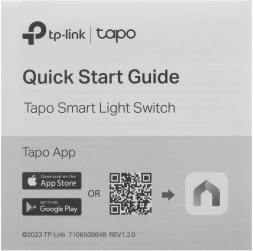 Умный выключатель TP-Link Tapo S210 1-нокл. белый