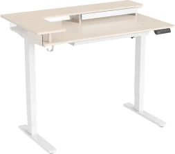 Стол для компьютера Cactus CS-EDL-DWT столешница ДСП светлый дуб каркас белый 120x71x60см