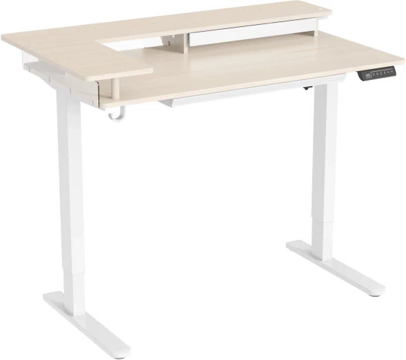 Стол для компьютера Cactus CS-EDL-DWT столешница ДСП светлый дуб каркас белый 120x71x60см