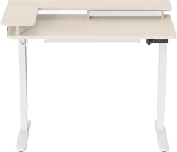 Стол для компьютера Cactus CS-EDL-DWT столешница ДСП светлый дуб каркас белый 120x71x60см