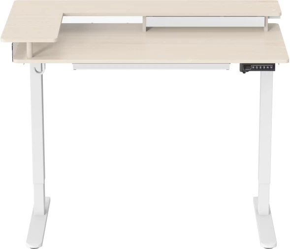 Стол для компьютера Cactus CS-EDL-DWT столешница ДСП светлый дуб каркас белый 120x71x60см