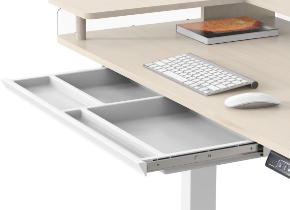 Стол для компьютера Cactus CS-EDL-DWT столешница ДСП светлый дуб каркас белый 120x71x60см