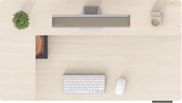 Стол для компьютера Cactus CS-EDL-DWT столешница ДСП светлый дуб каркас белый 120x71x60см