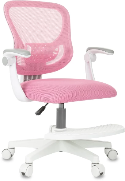 Кресло детское Бюрократ Burokids 3 розовый сетка/ткань крестов. пластик подст.для ног пластик белый