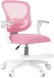 Кресло детское Бюрократ Burokids 3 розовый сетка/ткань крестов. пластик подст.для ног пластик белый