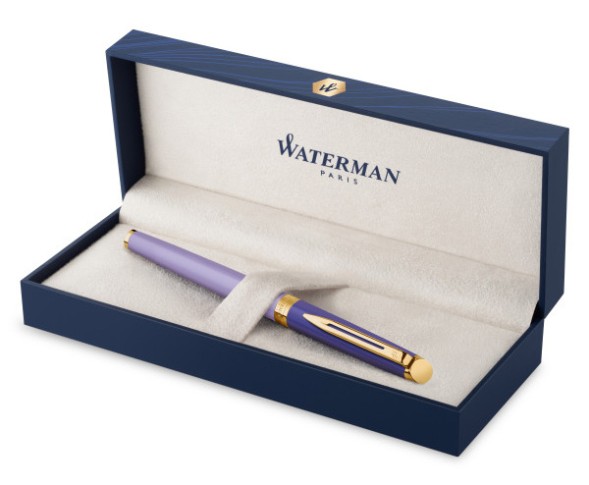 Ручка перьев. Waterman Hemisphere Colour Blocking (2179900) Purple GT F сталь нержавеющая/позолота подар.кор.