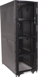 Шкаф коммутационный Lanmaster (LAN-DC-CBP4-48UX6X10) напольный 48U 600x1070мм пер.дв.перфор. 4 бок.пан. задн.дв.перфор. 1500кг черный 200кг 2259мм IP20 металл
