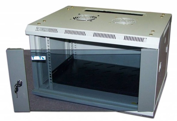 Шкаф коммутационный Lanmaster Pro (TWT-CBW2-12U-6x6-M) настенный 12U 600x600мм пер.дв.металл 60кг серый