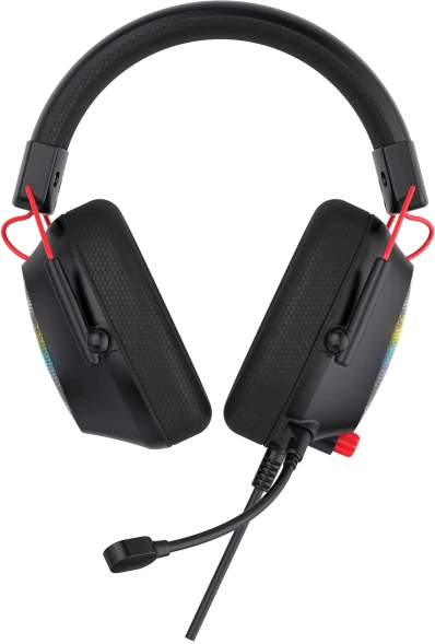 Наушники с микрофоном Оклик HS-L305G черный/красный 2м мониторные оголовье (2060511)