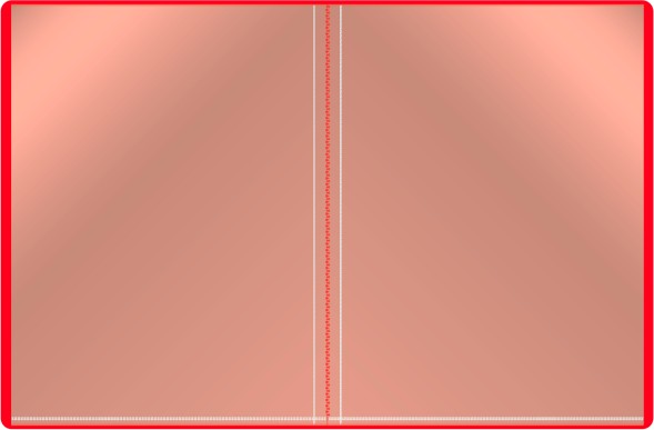 Папка с 10 прозр.вклад. Бюрократ -BPV10RED A4 пластик 0.6мм торц.карм с бум. встав красный