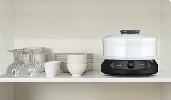 Пароварка Tefal VC139810 2ярус. 800Вт черный