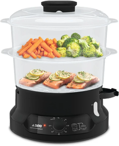 Пароварка Tefal VC139810 2ярус. 800Вт черный