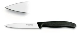 Нож кухонный Victorinox Swiss Classic (6.7703) стальной для чистки овощей и фруктов лезв.100мм прямая заточка черный