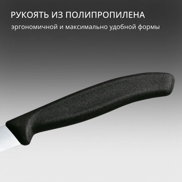 Нож кухонный Victorinox Swiss Classic (6.7703) стальной для чистки овощей и фруктов лезв.100мм прямая заточка черный
