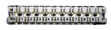 Плинт Lanmaster TWT-LSA10P-DIS-09 10 пар LSA-PROFIL размык. ABS пластик белый