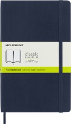 Блокнот Moleskine CLASSIC SOFT QP618B20 Large 130х210мм 192стр. нелинованный мягкая обложка синий сапфир