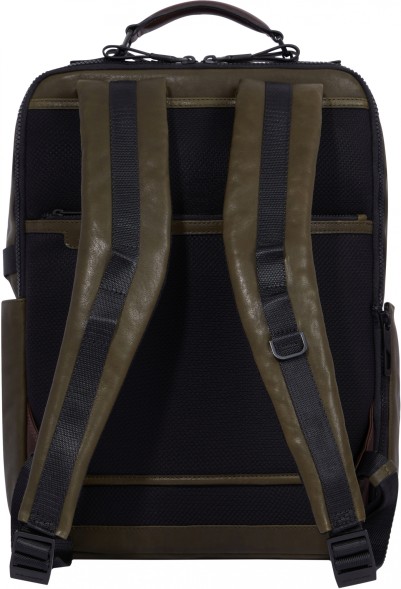 Рюкзак Piquadro Harper CA4818AP/VETM зеленый/темно-коричневый натур.кожа